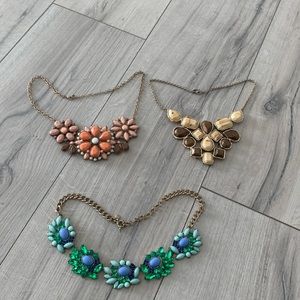 Jcrew and forever 21 statement necklaces